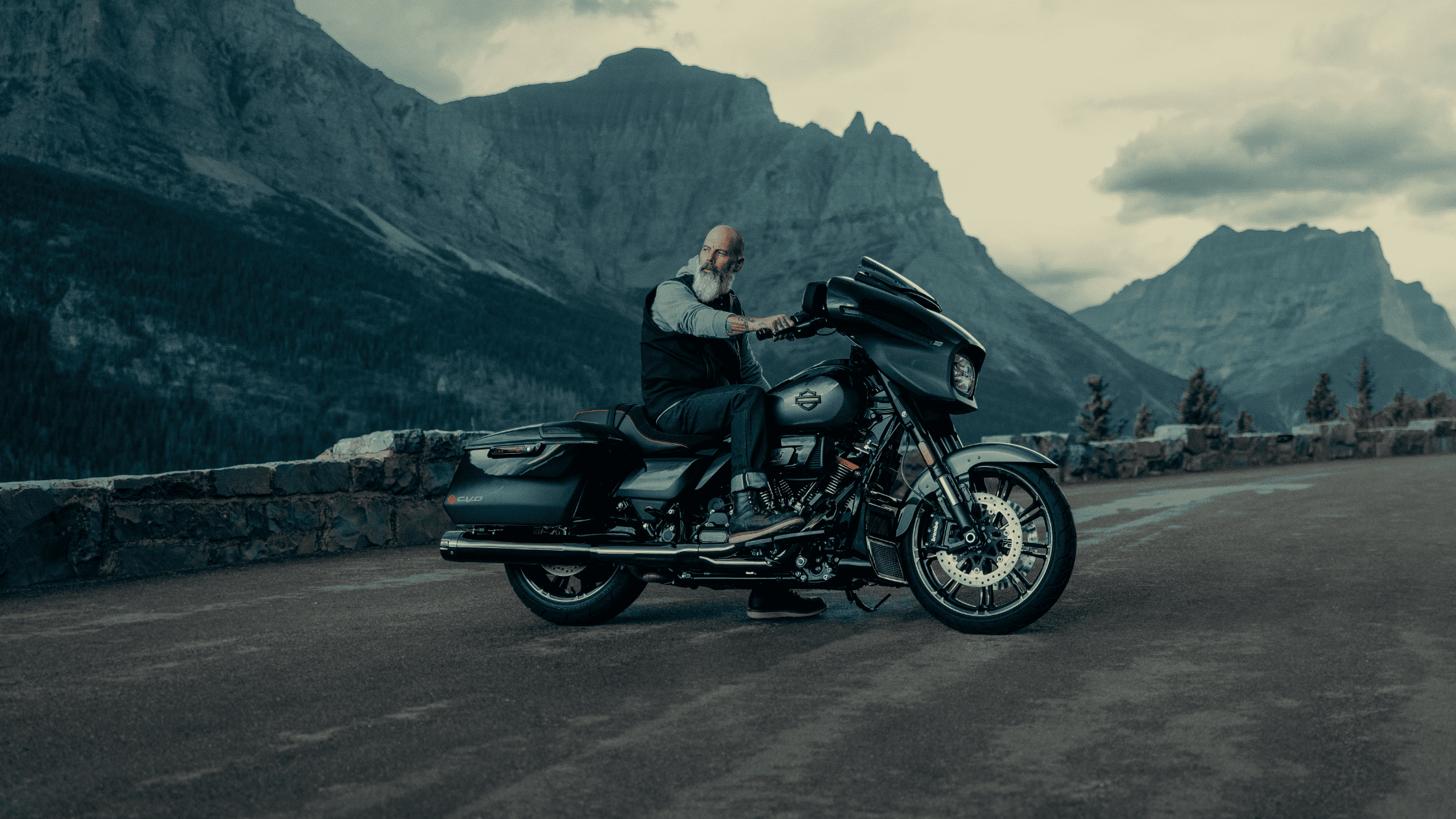 The 2025 Harley-Davidson CVO Street Glide near Atlanta, GA, with a high-end touring design and performance.